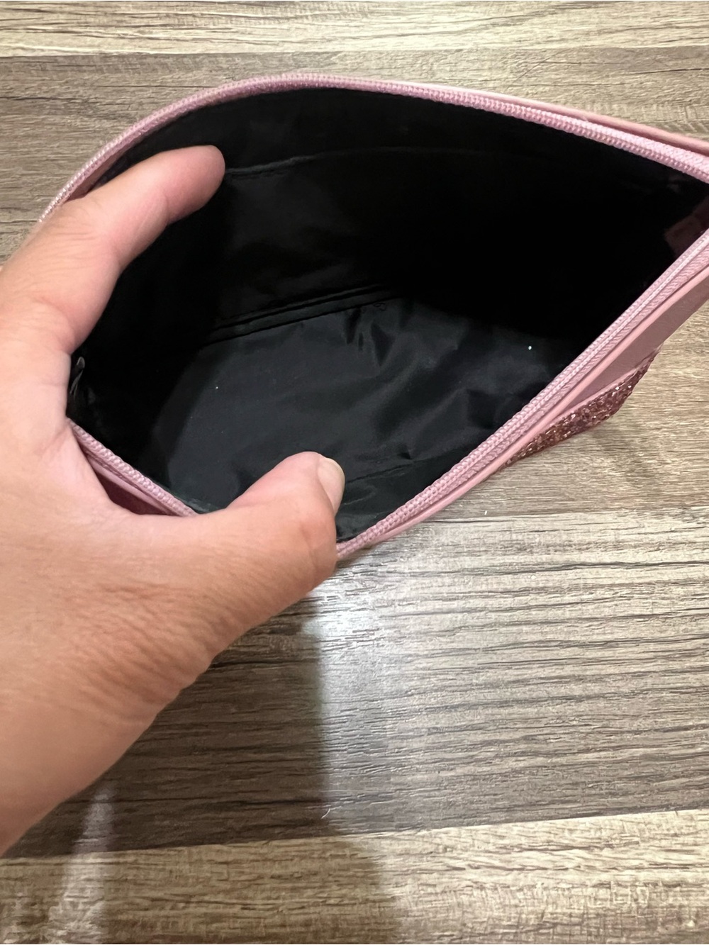 Kate Spade Pink Glitter Accent Cosmetic Pouch - Picture 5 of 7